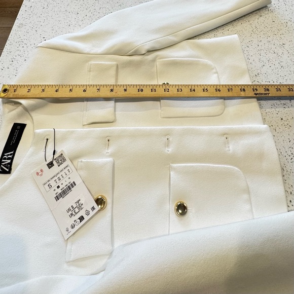 New Women’s White Blazer Jacket Size Small Quiet Luxury Boardroom Chic Office - Picture 7 of 11